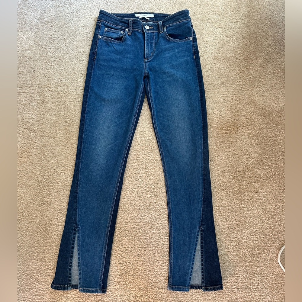Tularosa Two-Tone Blue Flare Jeans